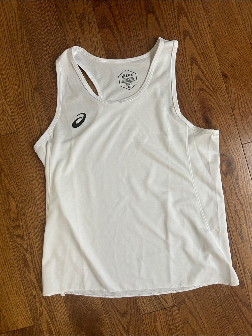 Asics White Racerback Tank Top